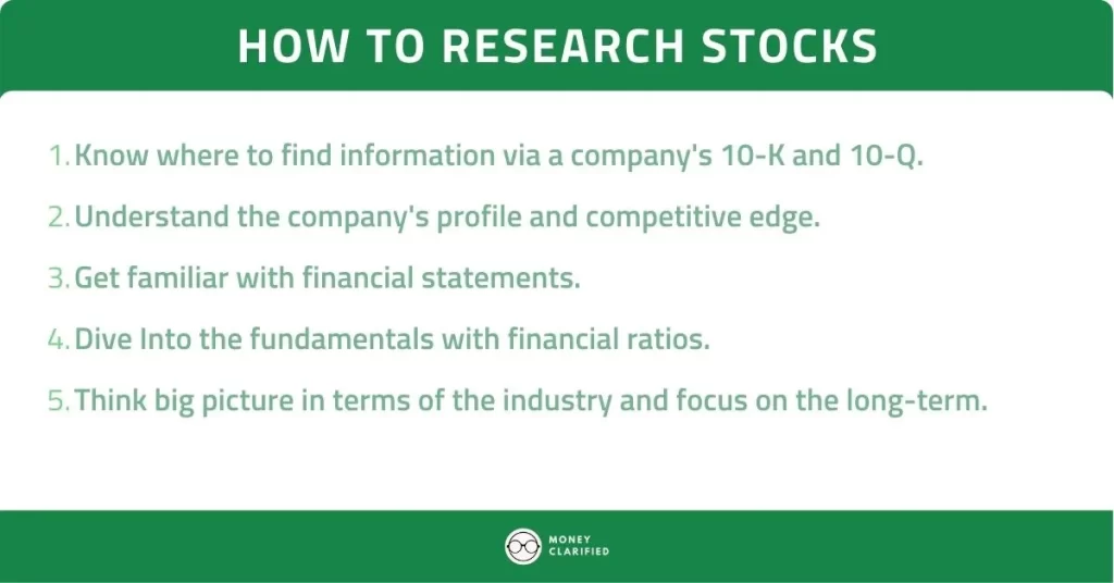 how to invest in stocks for beginners: how to research stocks